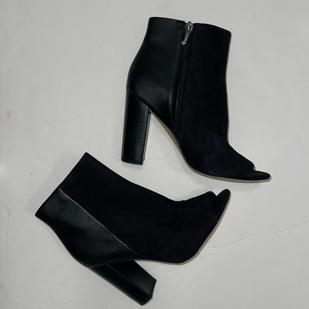 Sam Edelman Yarin Peep-Toe Ankle Boots, size 8